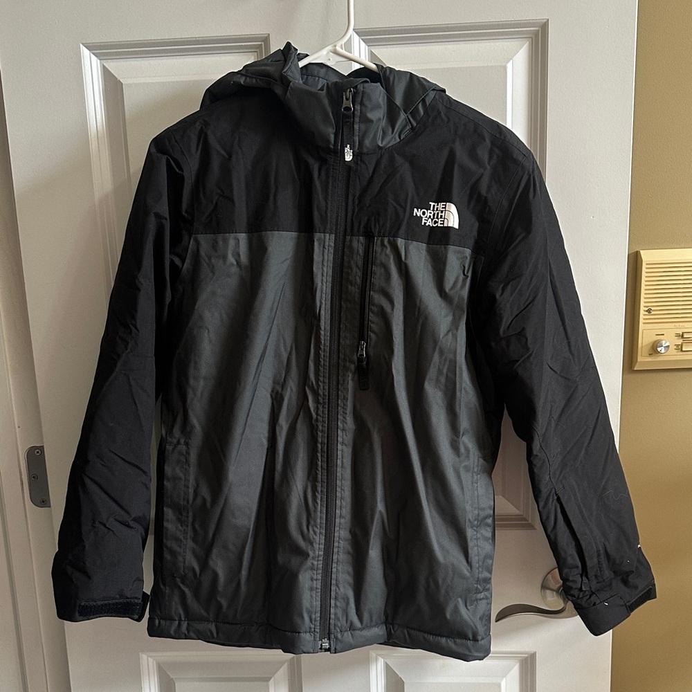 The North Face Kids Two-Tone Black and Gray Puffer Jacket